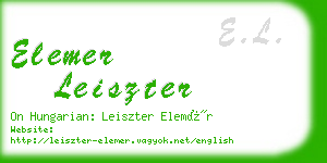 elemer leiszter business card